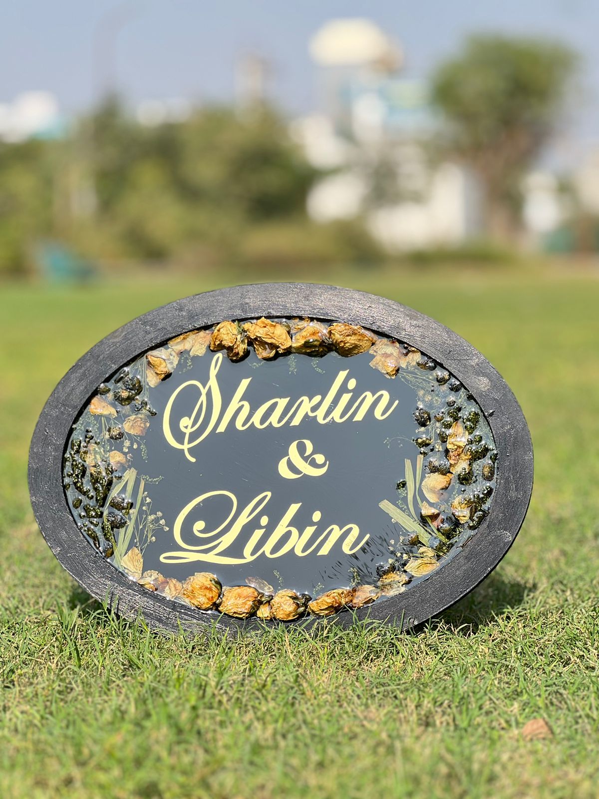 Ovel Shaped Resin Nameplate