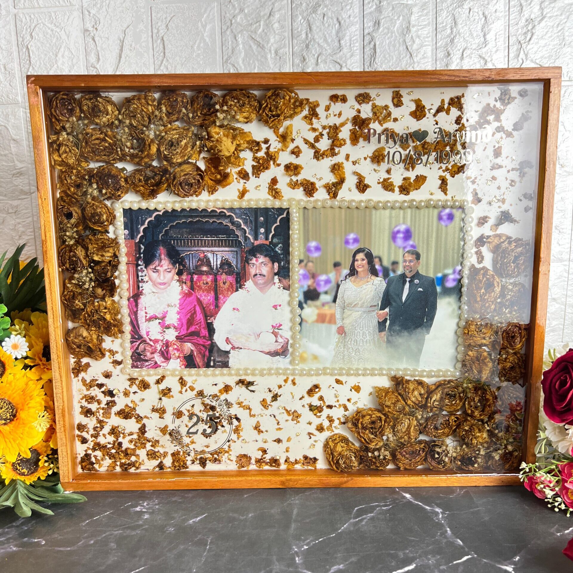 25th anniversary varmala preservation photo frame