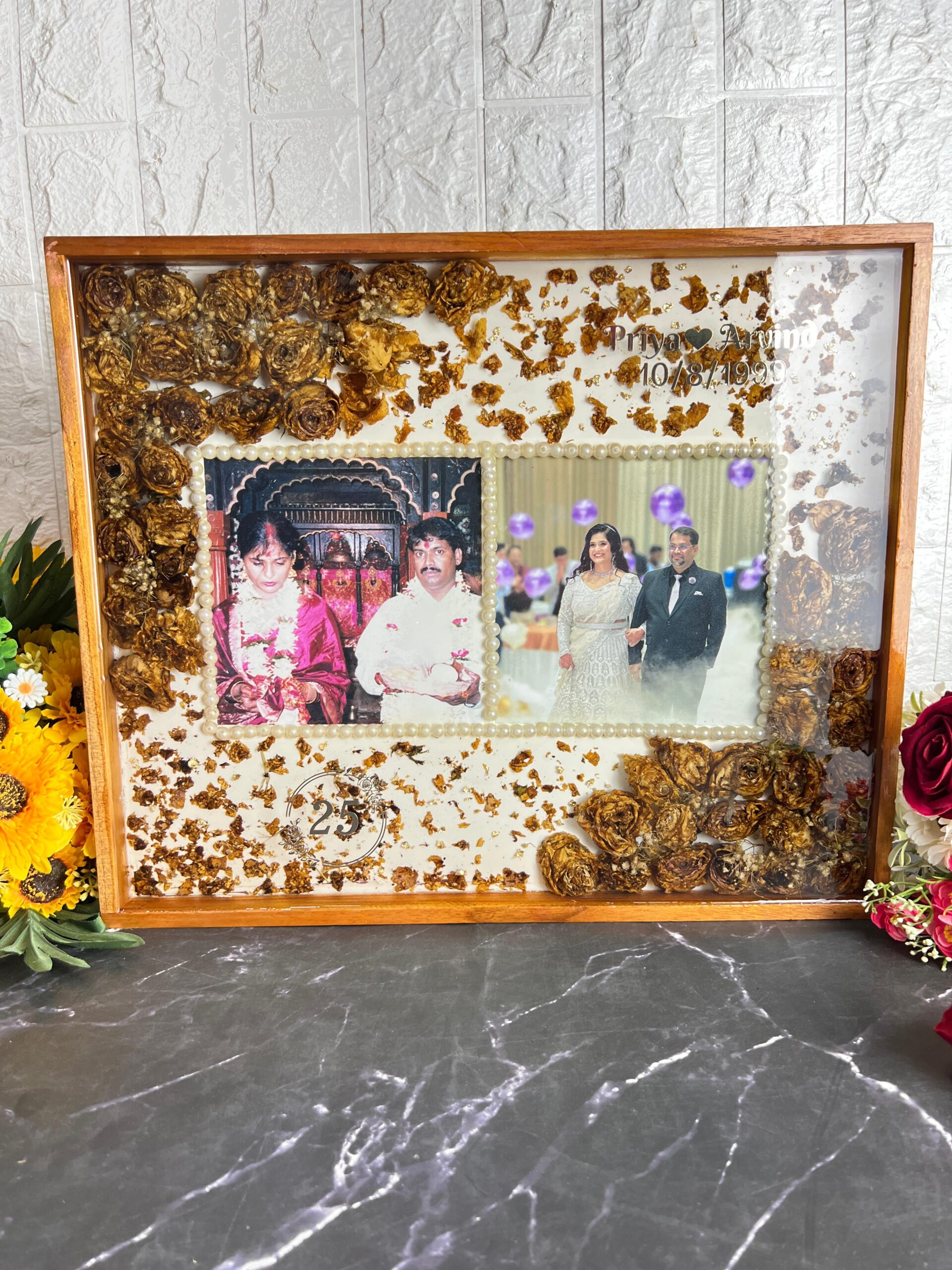 25th anniversary varmala preservation photo frame