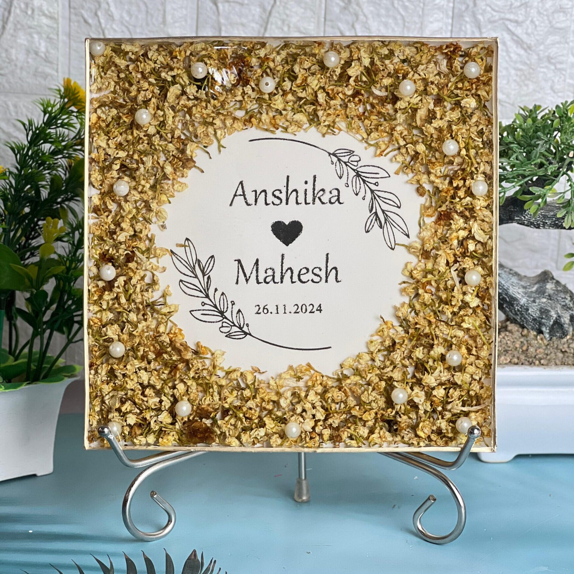 wedding card preservation in resin