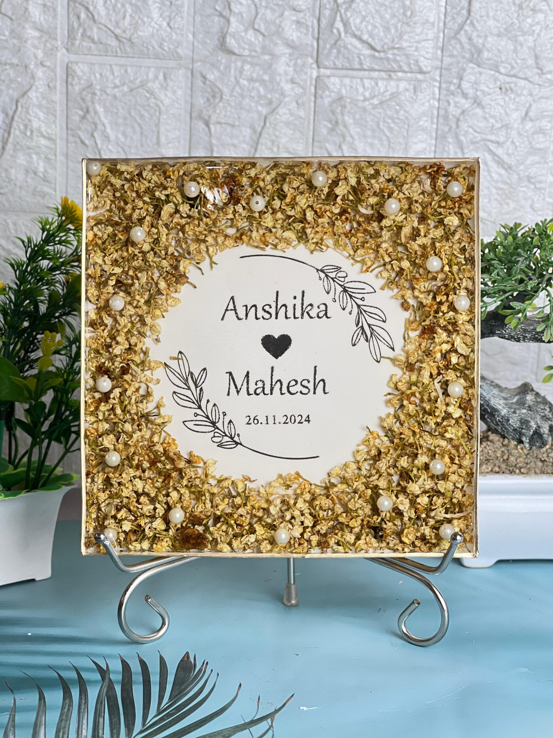 wedding card preservation in resin