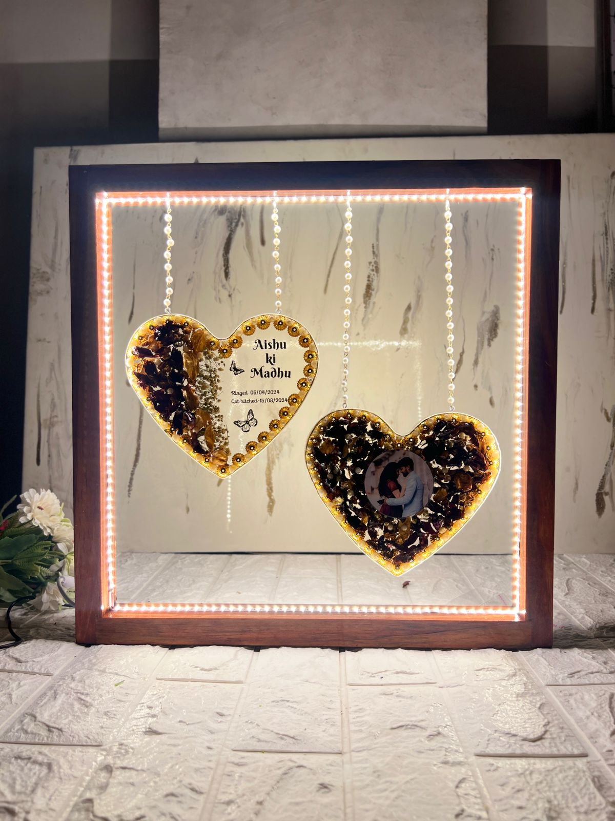 Wedding Floral Resin Frame