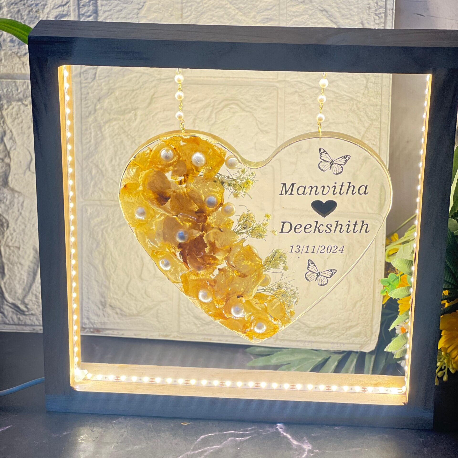 teakwood LED frame