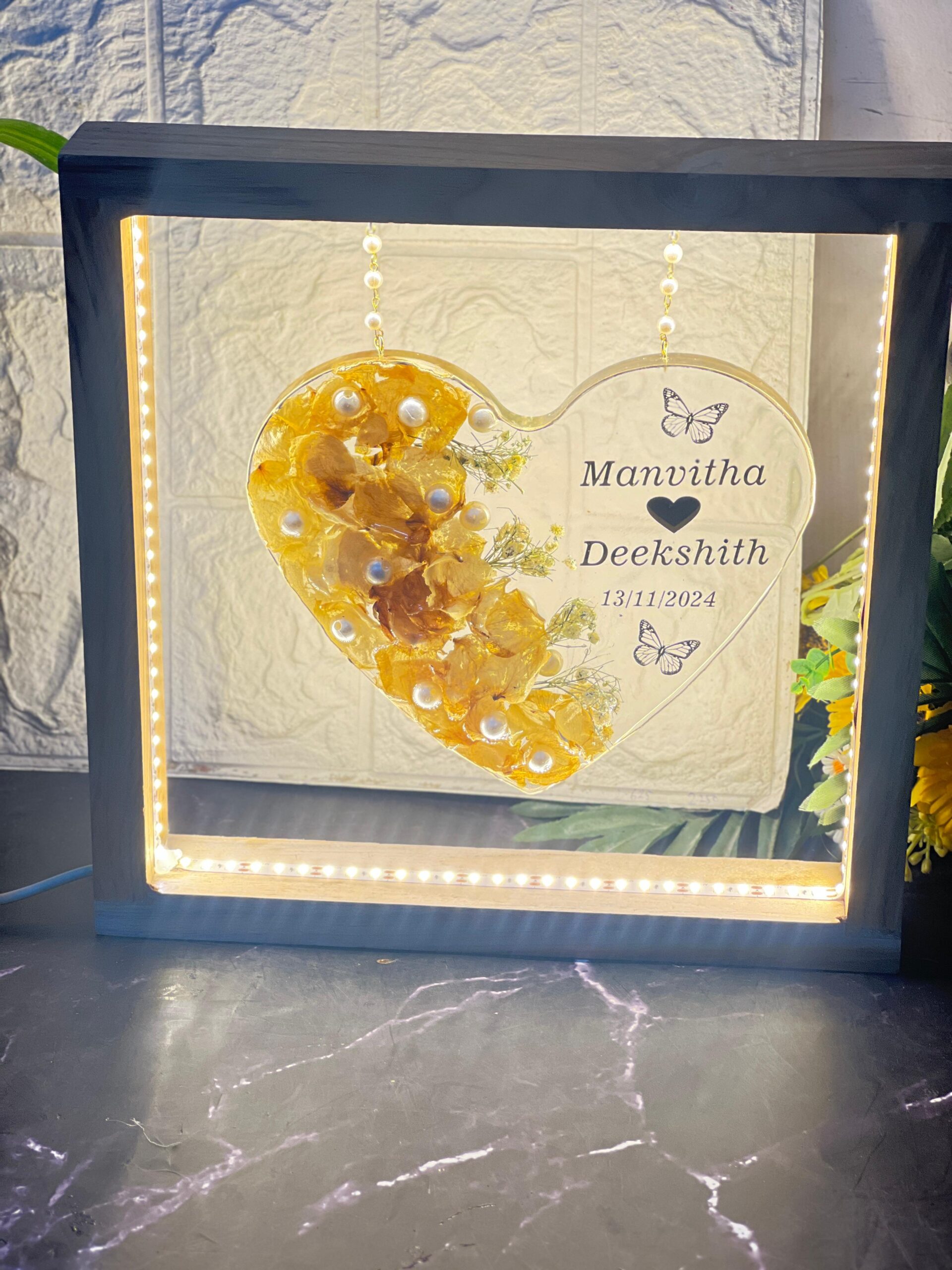 teakwood LED frame
