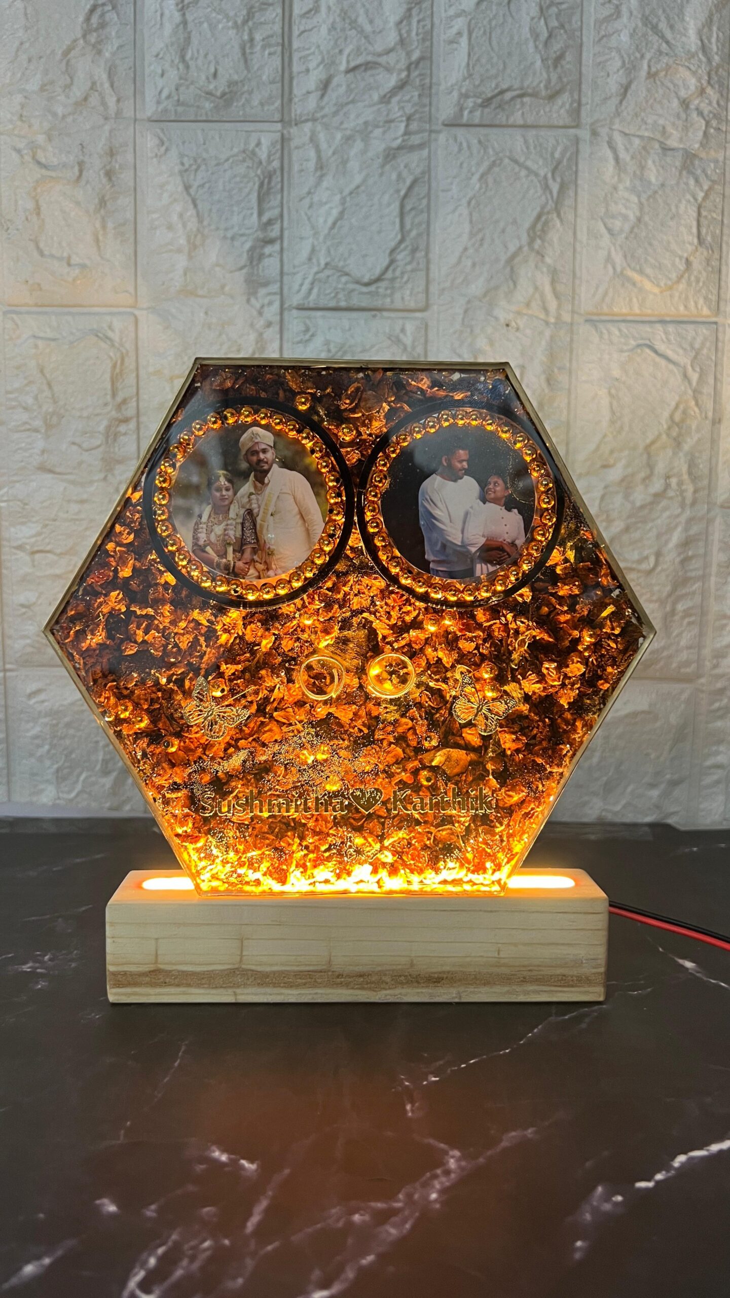 epoxy resin wedding keepsake