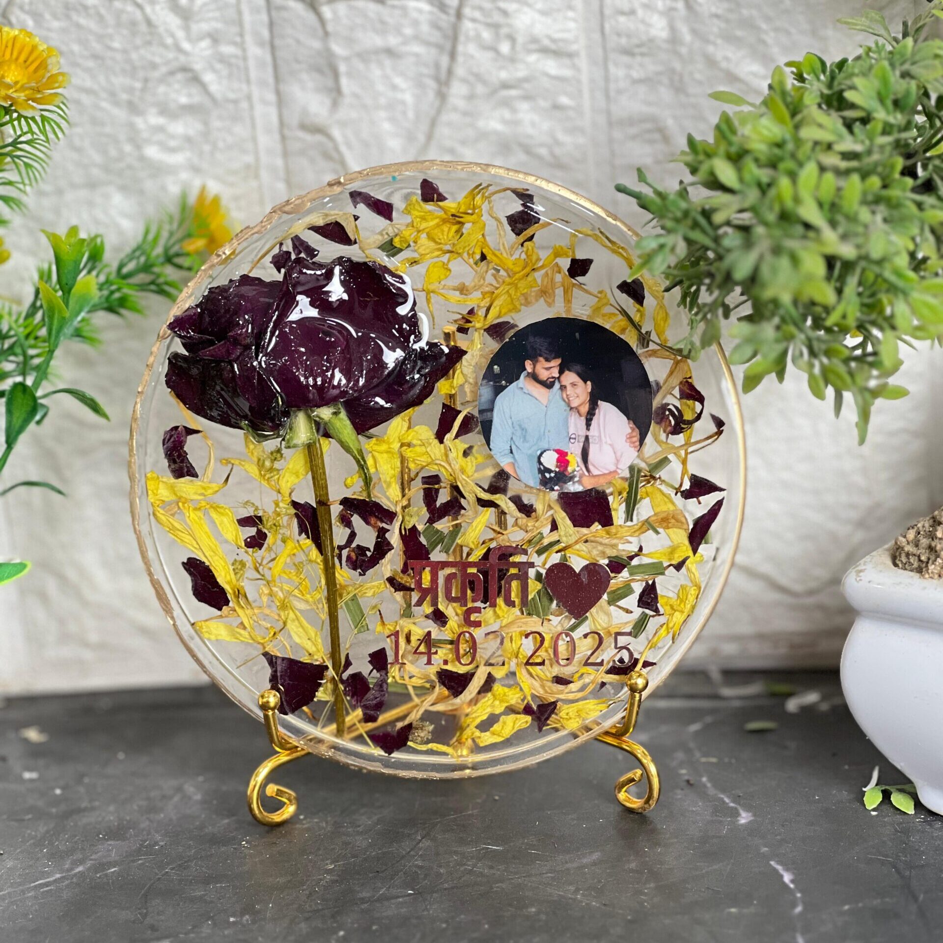Handmade resin photo frame