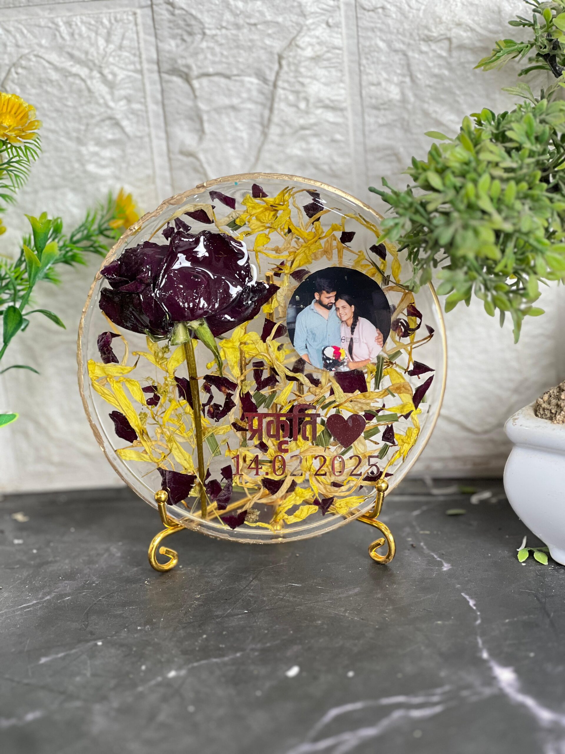 Handmade resin photo frame