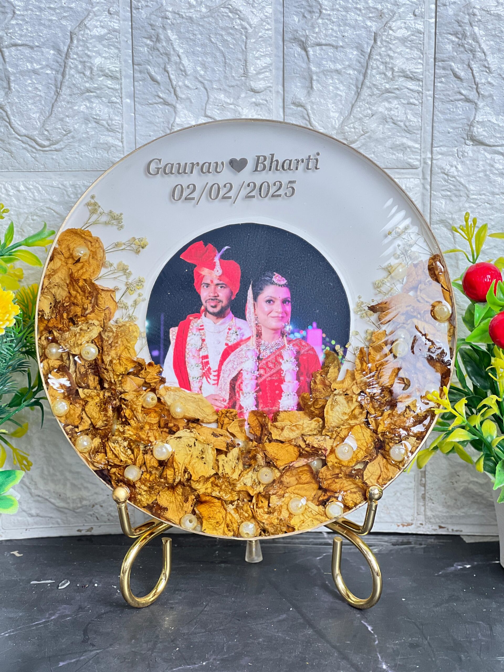 Marriage varmala resin preserved frame