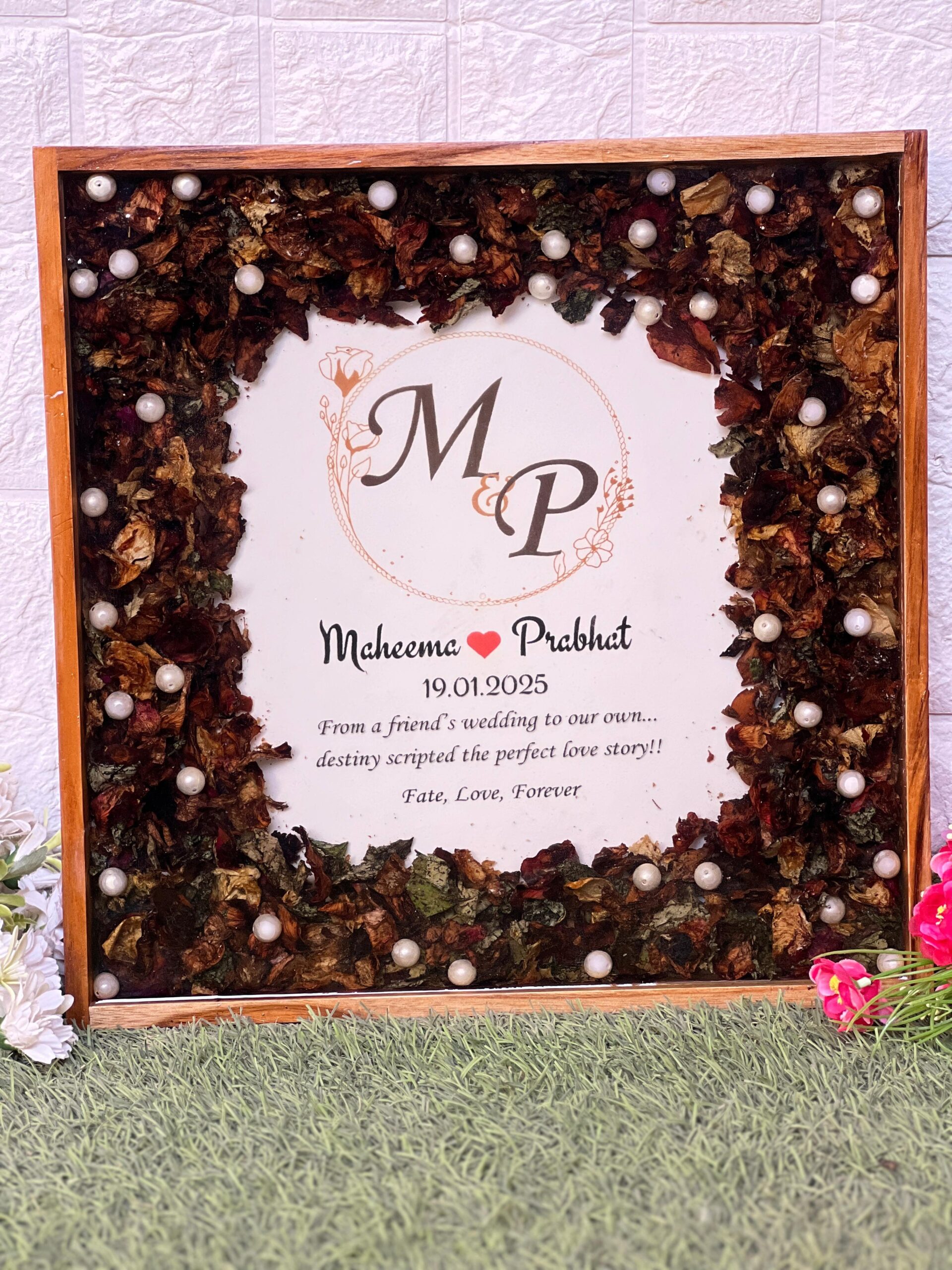 Wedding card & flowers preservation