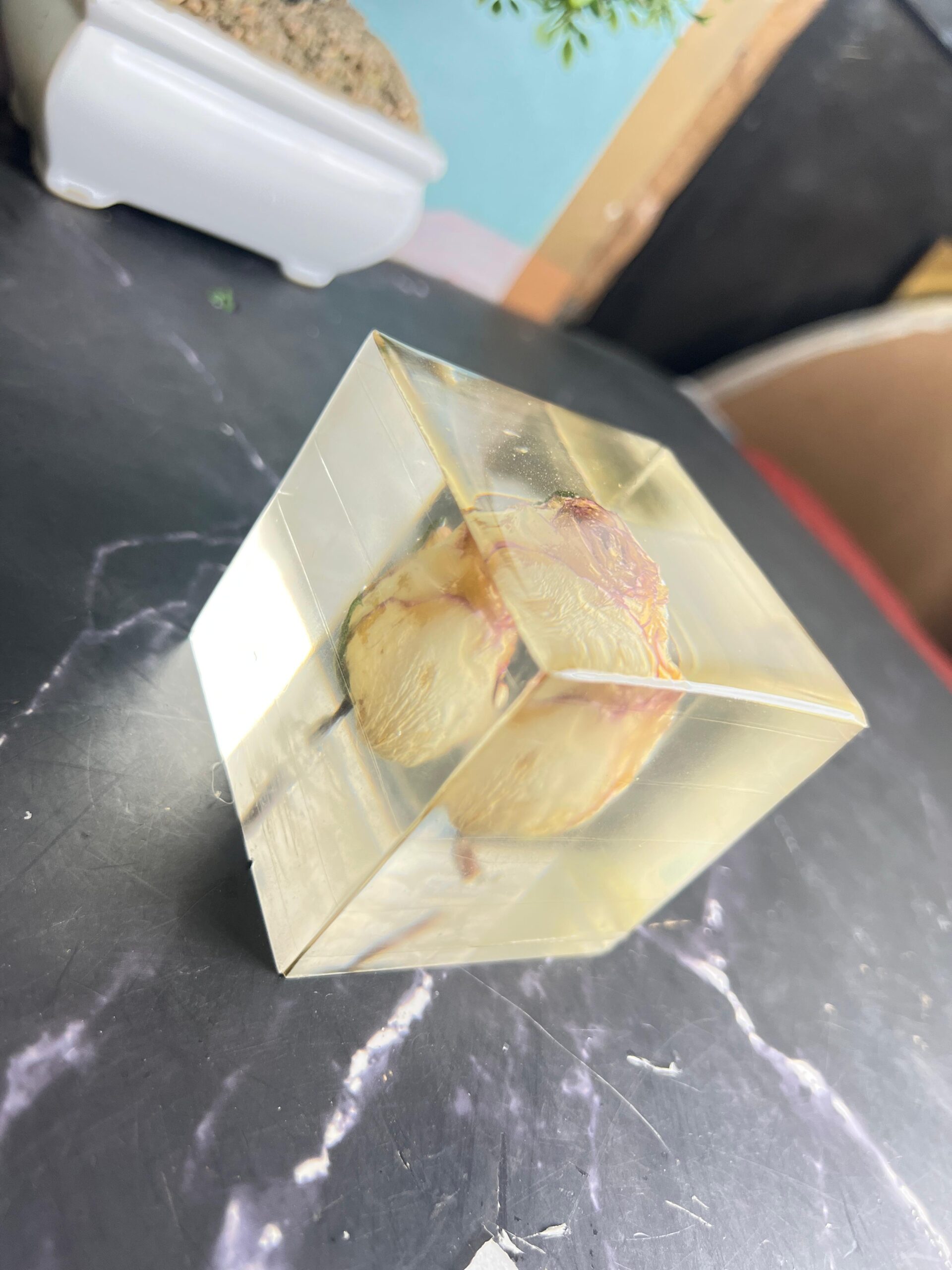epoxy resin table décor