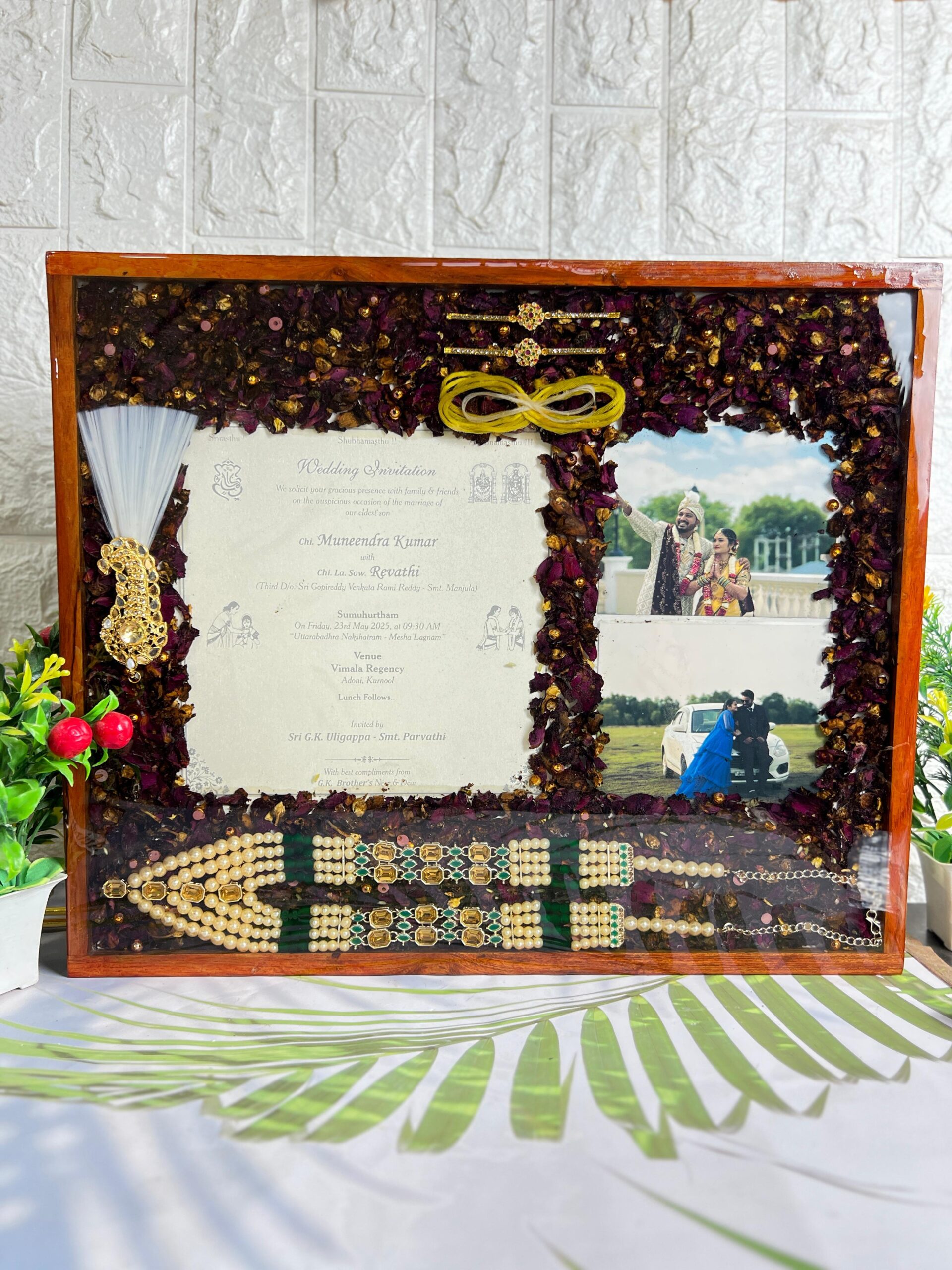 resin-preserved varmala decoration
