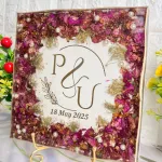 3 Sets Of Square-Shaped Resin Wedding Flower Frames ( – Inches)