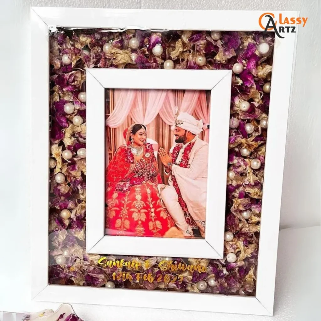 Rectangular Jaimala Preservation Epoxy Resin Frame (14×12 Inch)