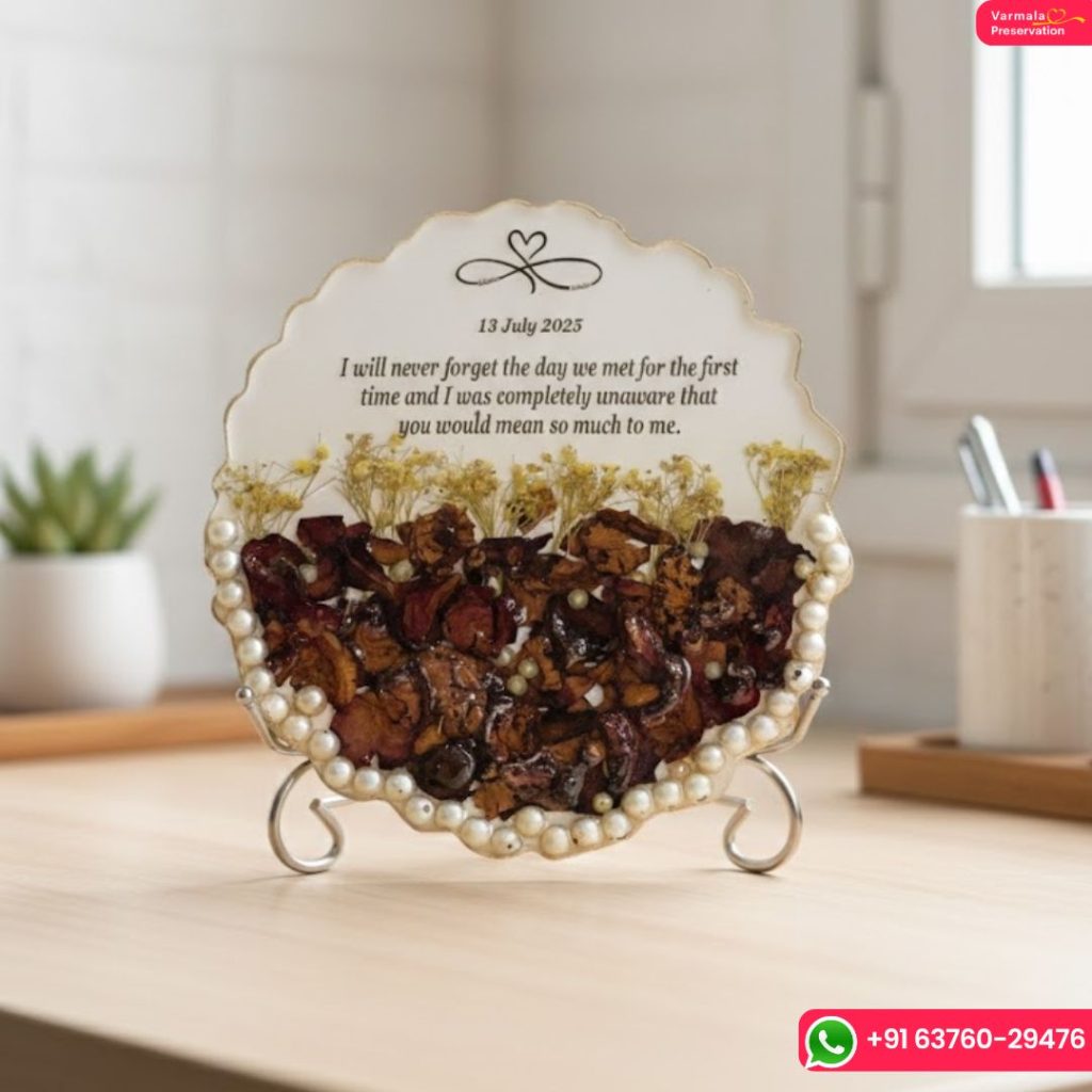 Customized Resin Frame with Preserved Wedding Memories ( 8- Inch)