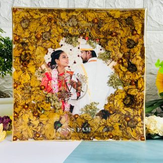 Wedding Garland Flower Preservation - Rectangular Deep Casting Resin Photo Frame