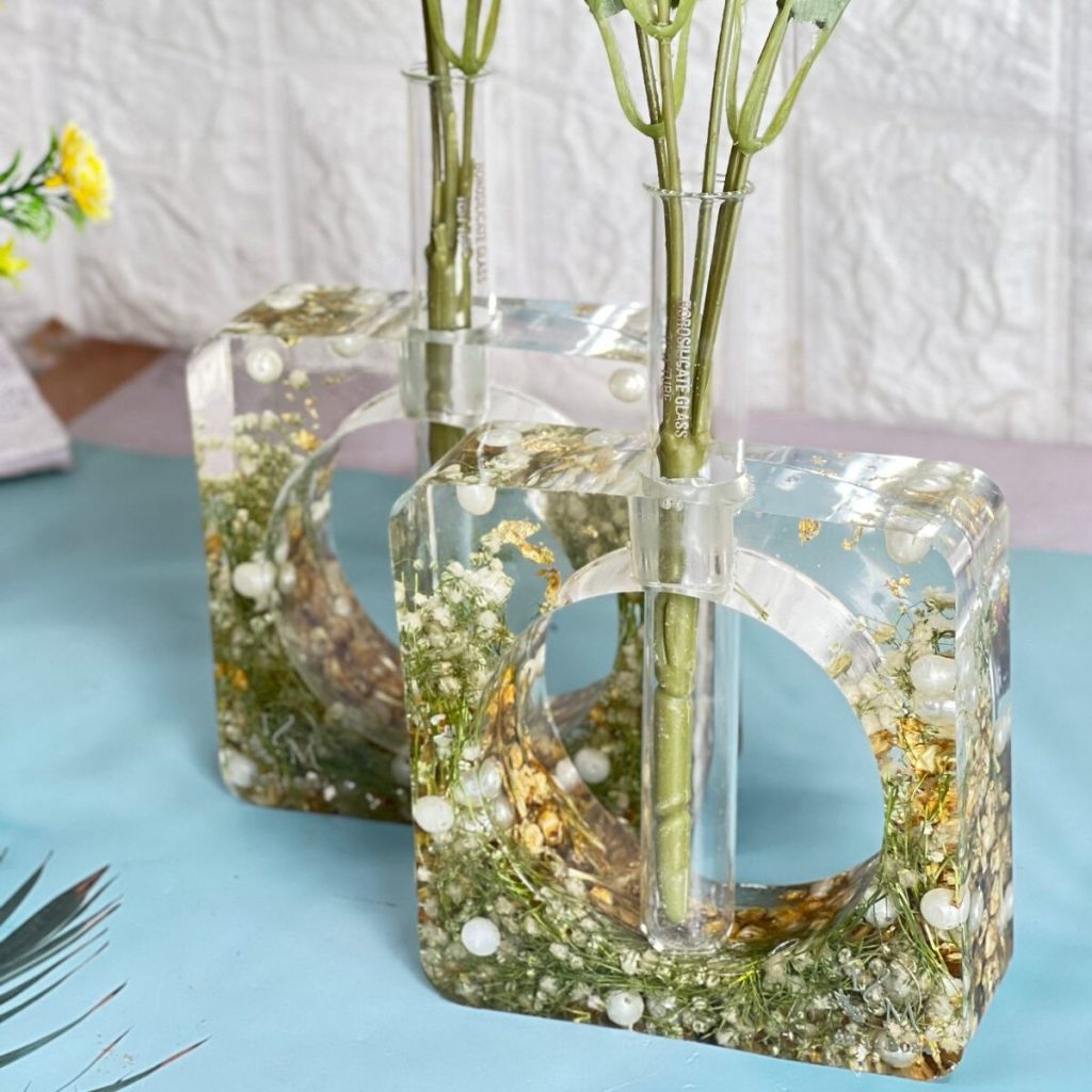 Crystal-clear Varmala Preservation Planters – Set of 2 Rectangular Deep Casting Planters