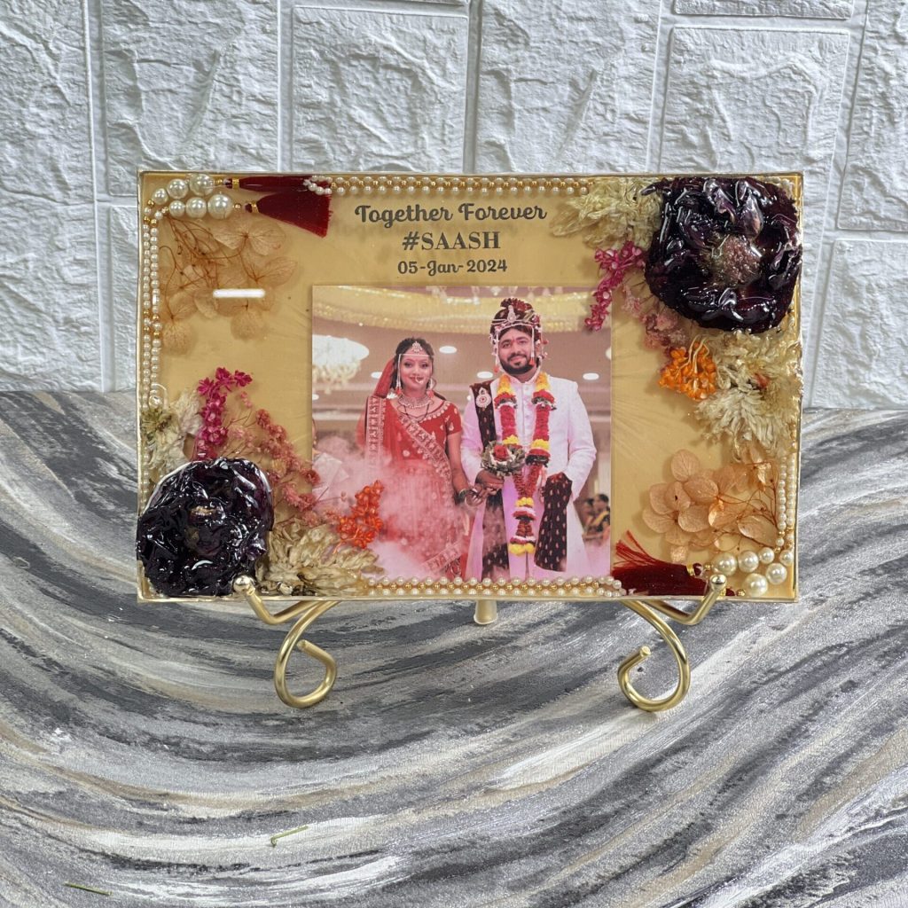 9×6 inch rectangle deep casting wedding varmala preservation frame