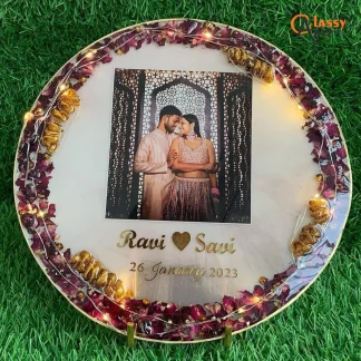 Epoxy Resin Varmala Preservation with LED Lights