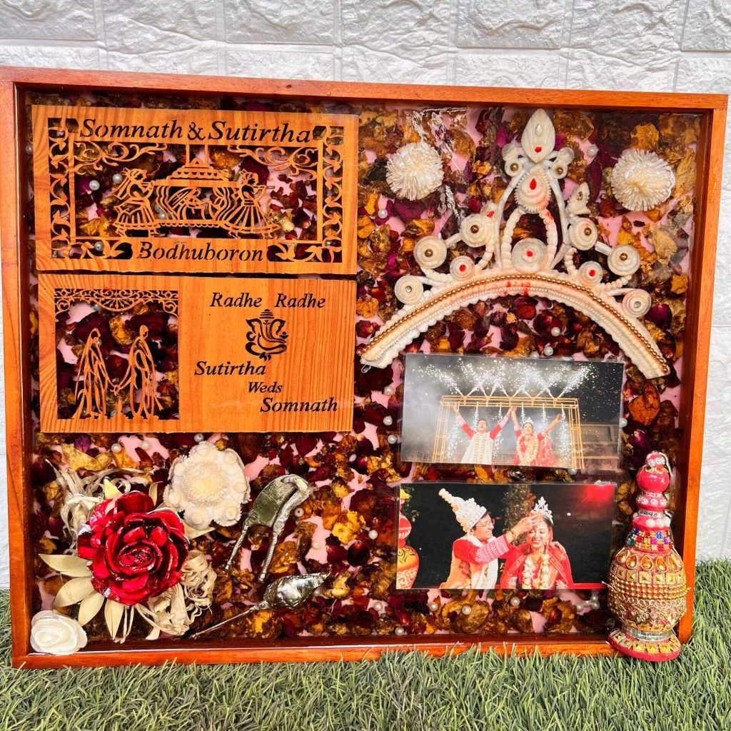 Personalised Full Varmala Preservation Resin Frame (15 by 18- Inch)