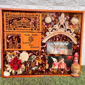 Personalised Full Varmala Preservation Resin Frame (15 by 18- Inch)