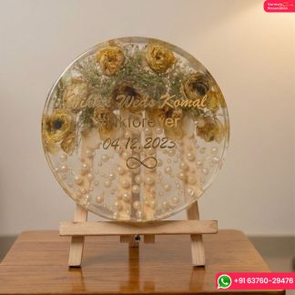 Wedding Garland Preservation with Personalized Wedding Details (10 Inch)