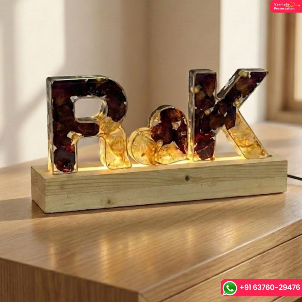 Wedding Memory Keepsake  | Resin LED Lamp