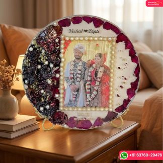 Wedding Rose Flowers Preservation Resin Frame (10 Inch )