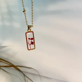 Baby Breath Gipsy Flower Preserved Resin Pendant