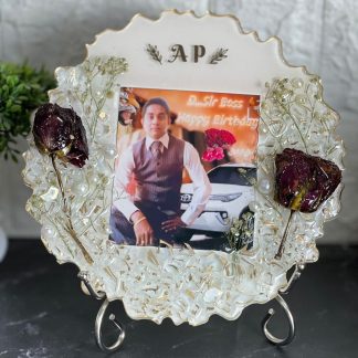 Flower Preservation in Resin Frame (8 - Inch) | Resin Birthday Gift
