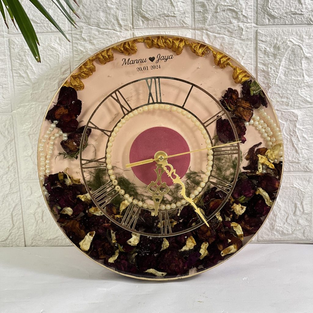 Shadi Jaymala Preservation in ( 12- Inch) Resin Clock