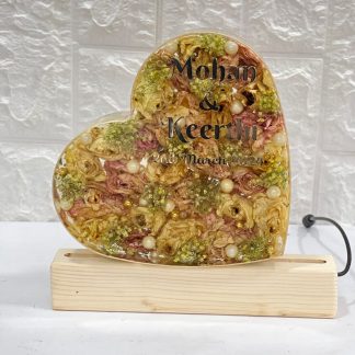 Jaimala Preservation | Flowers Preserved in Resin LED Lamp