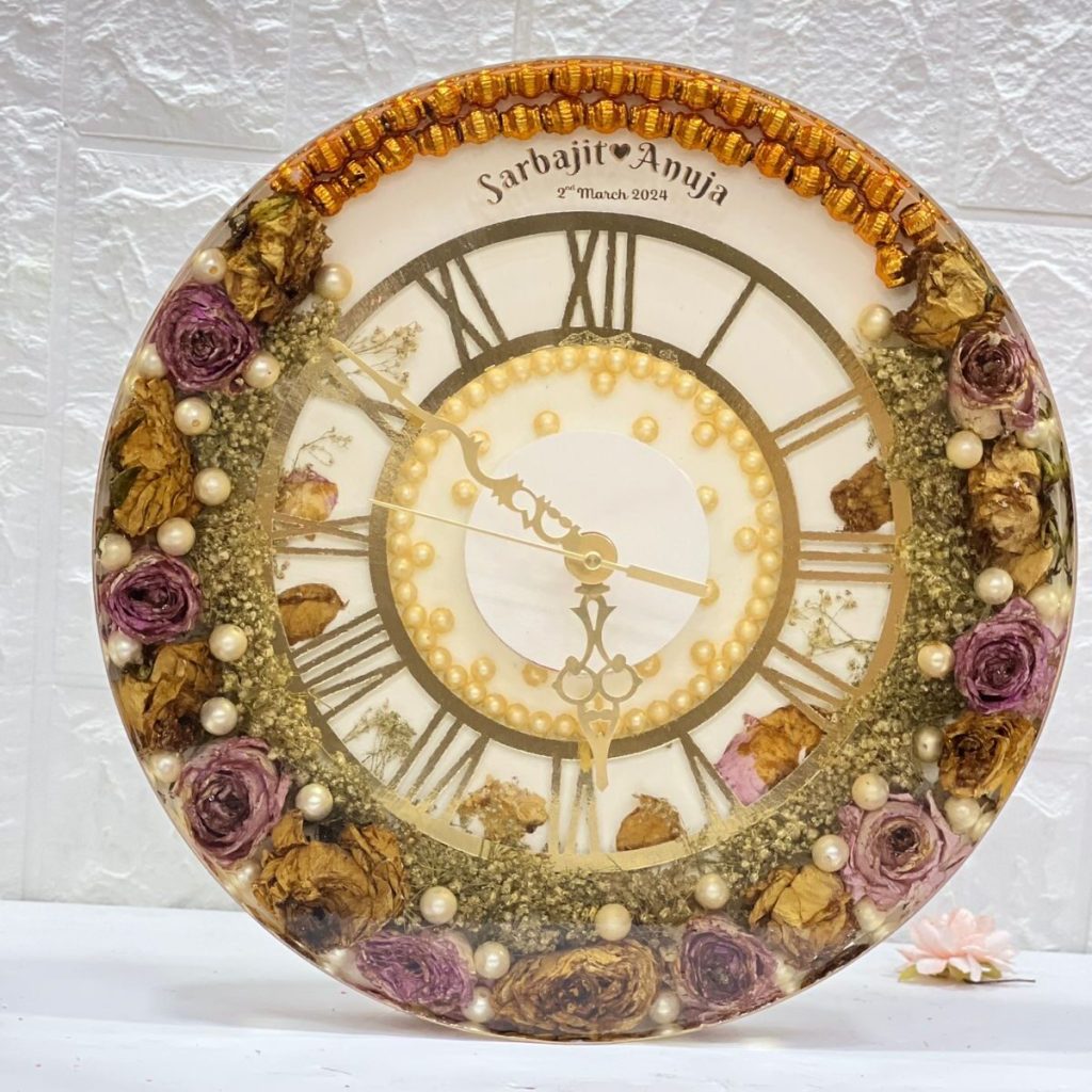 Marriage Garland Preservation Latest Resin Wall Clock ( 12 inch )