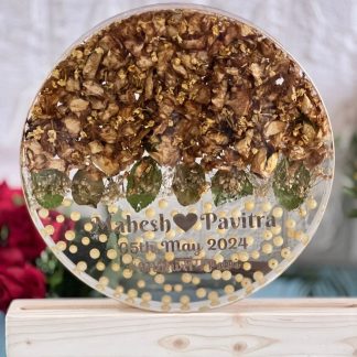 Marriage Garland Preservation Resin LED Keepsake (10 inch )