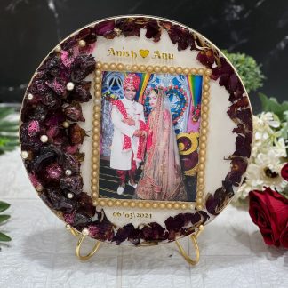 Round Resin Varmala Preservation Frame Latest (10 Inch )