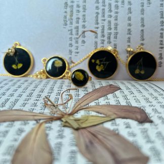 Real Flower Preserved Resin Jewelry Set