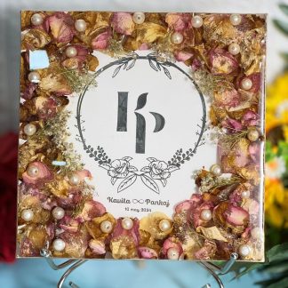 Resin Flowers Preservation in Square Frame ( 8 inch )