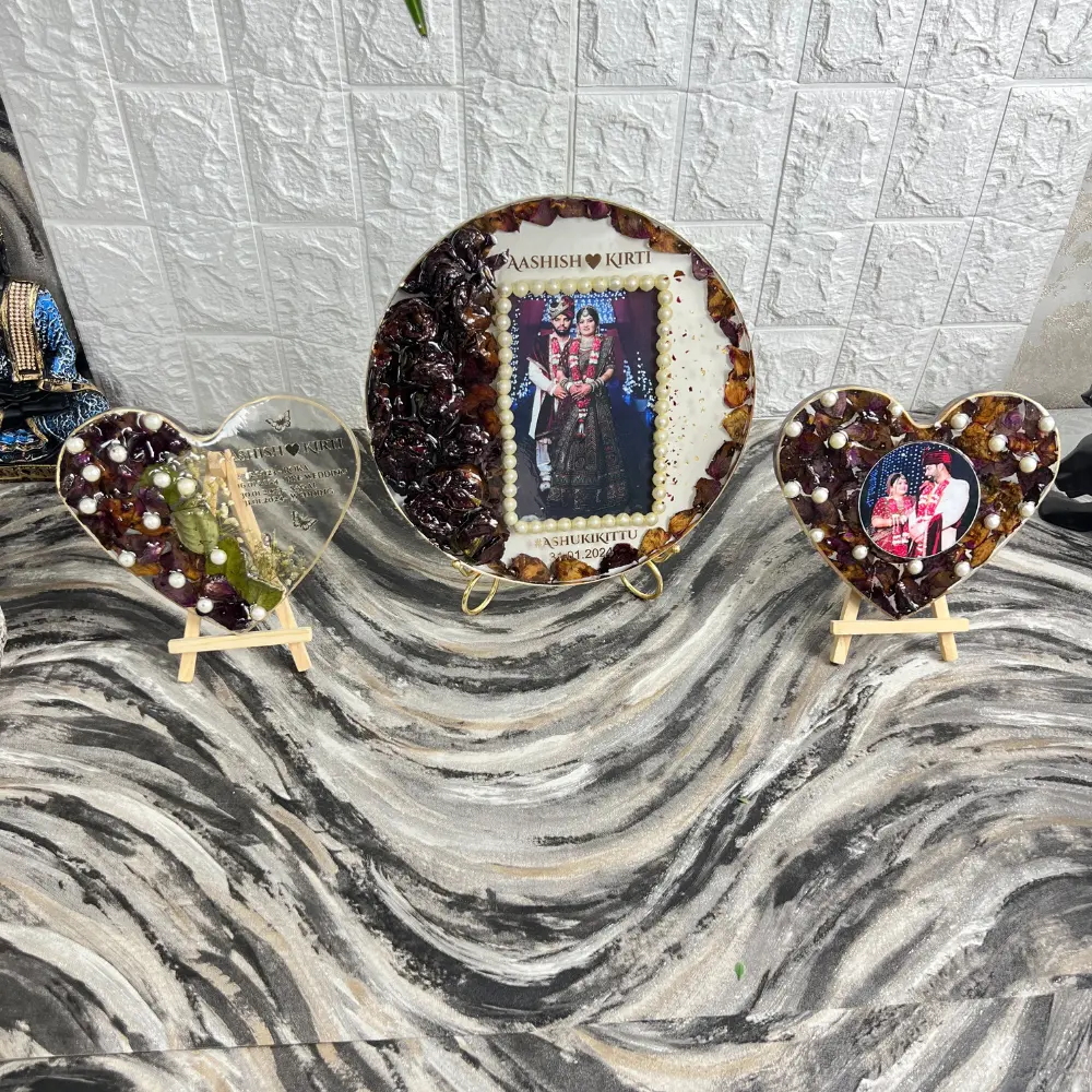 3 Set of Resin Frame | Varmala Preservation with Photo