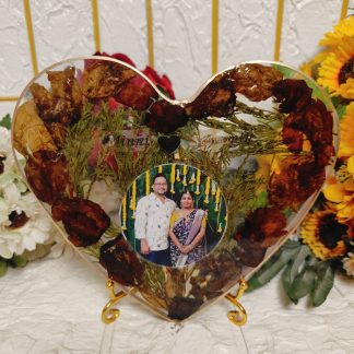 Heart Shaped Resin Photo Frame – 7 Inch