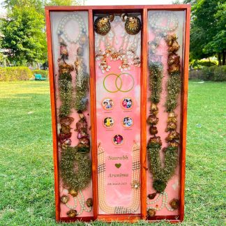 Large Resin Wedding Memory Box with Varmala, Photos, and Jewellery ( 2.5 by 3 - feet)