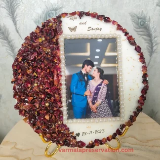 Wedding Varmala Flower Preserved Resin Keepsake (10 Inch)