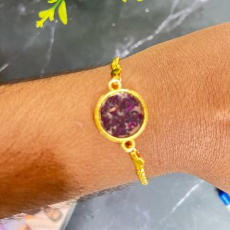 Wristwear Resin Bracelet with Preserved Flowers