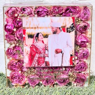 Preserved Wedding Varmala Frame with Couple Photo (8- Inch)