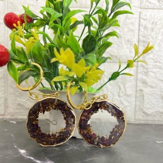 Resin Varmala Flower Preserved Keychain Set