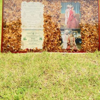 Large Wedding Invitation and Photo Frame with Preserved Varmala – (32by18 ) Inch