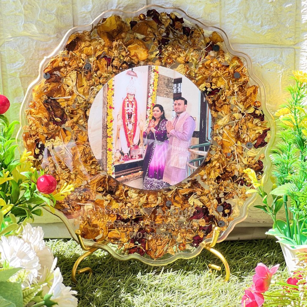 Resin Mandir Varmala Photo Frame ( 8- Inch)