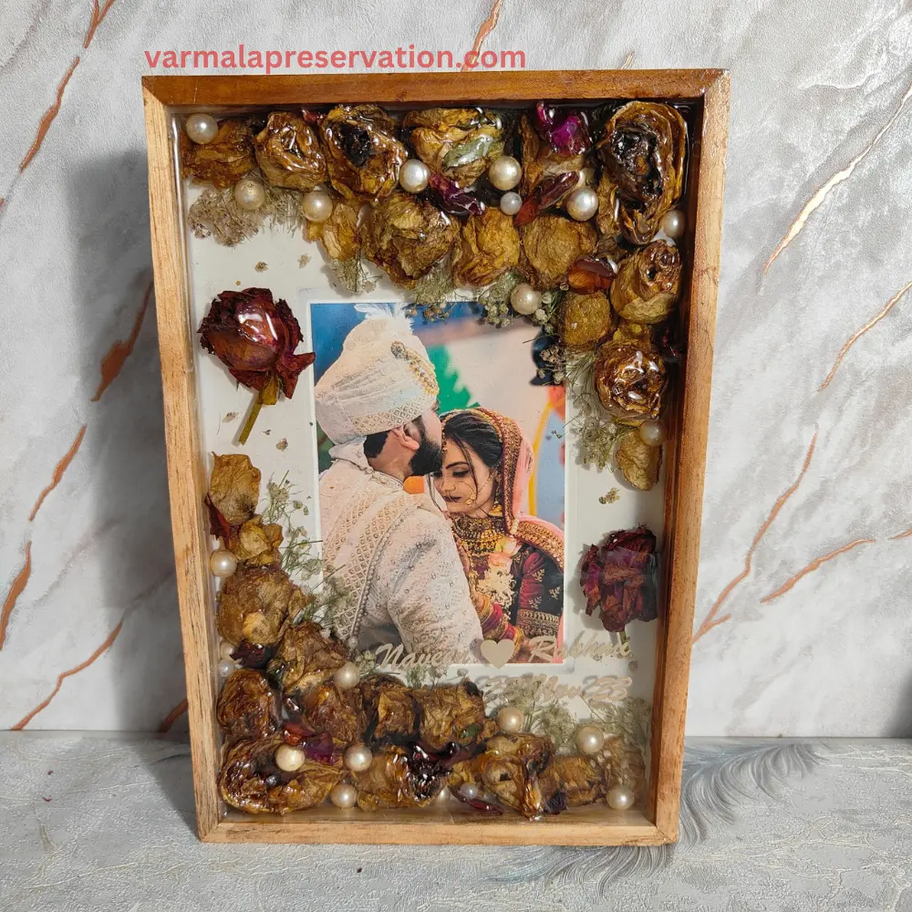 Varmala Preserved Rectangular Couple Photo Frame (8×12 Inch)