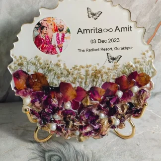 Wedding Garland Preservation Epoxy Photo Frame (8 Inch)