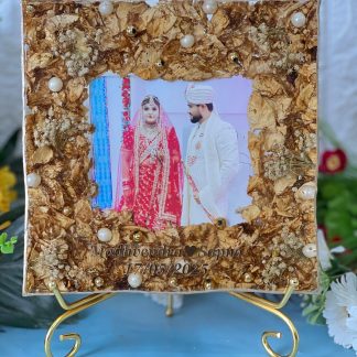 Beautiful Wedding Varmala Preserved Resin Photo Frame – (8) Inch