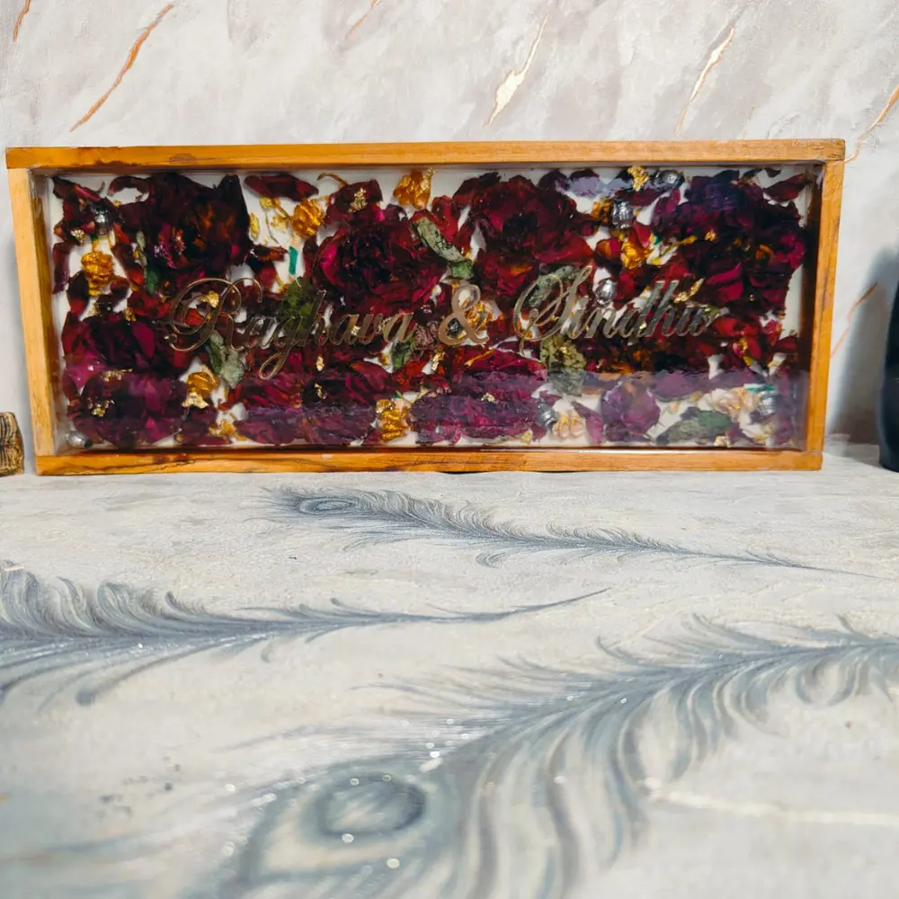 Wedding Varmala Preservation in Home Nameplate (15×5 Inch)