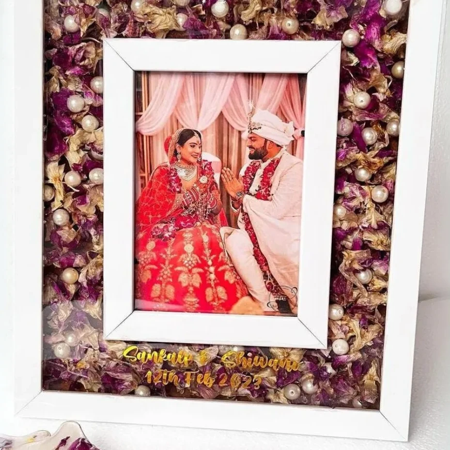 Rectangular Jaimala Preservation Epoxy Resin Frame (14×12 Inch)